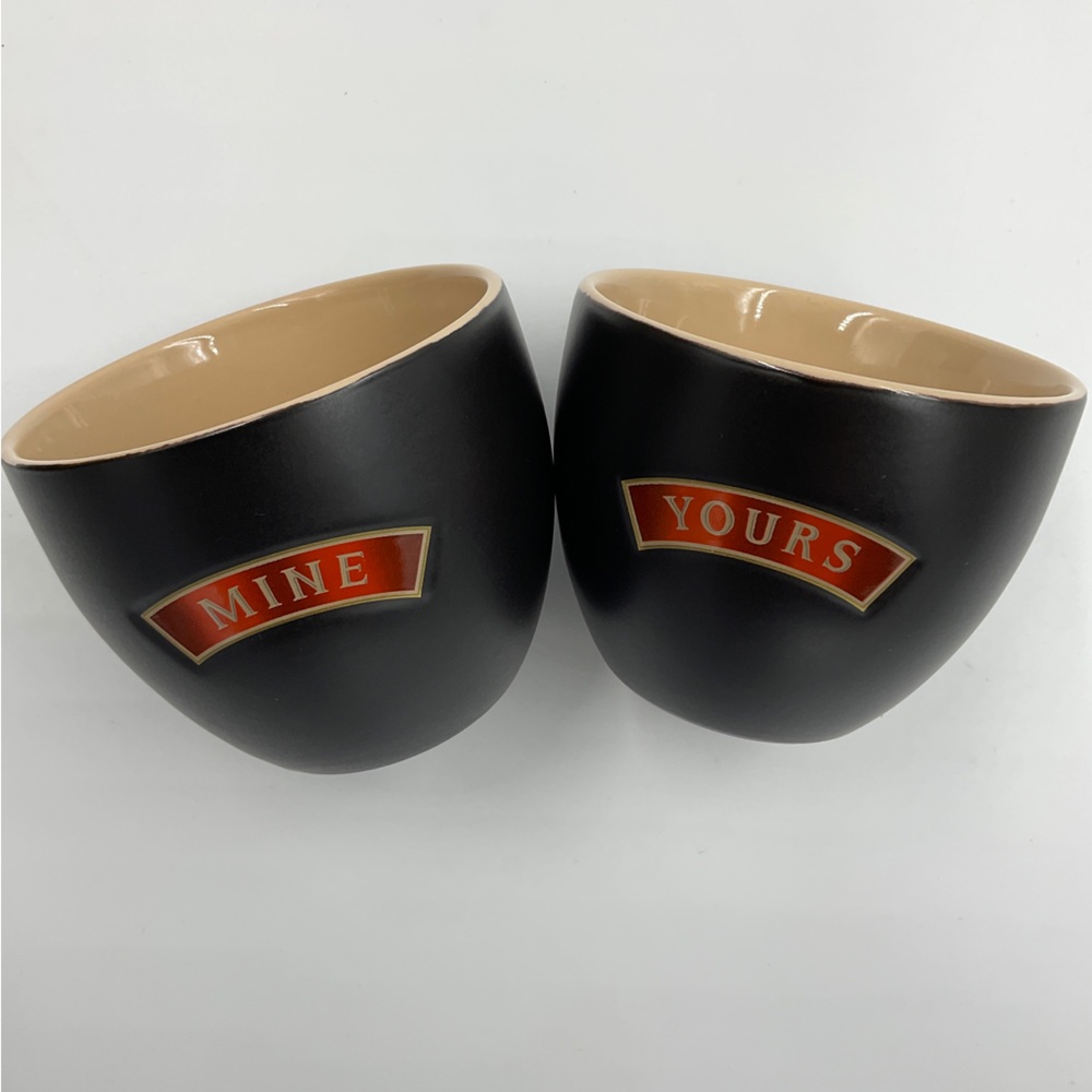 Bailey’s NWOT Yours and Mine Ceramic Liqueur Cordial Cups 8 Oz Collector’s Item